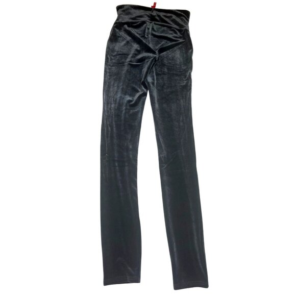 Spanx Power Waitband Shiny Velvet Clasic Navy Leggings Size Small - Picture 4 of 11